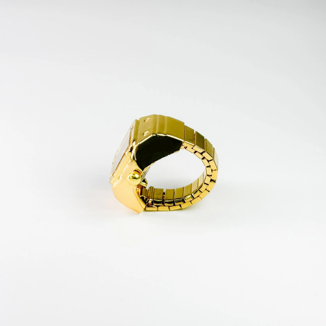 "Brera" Gold & White Finger Watch