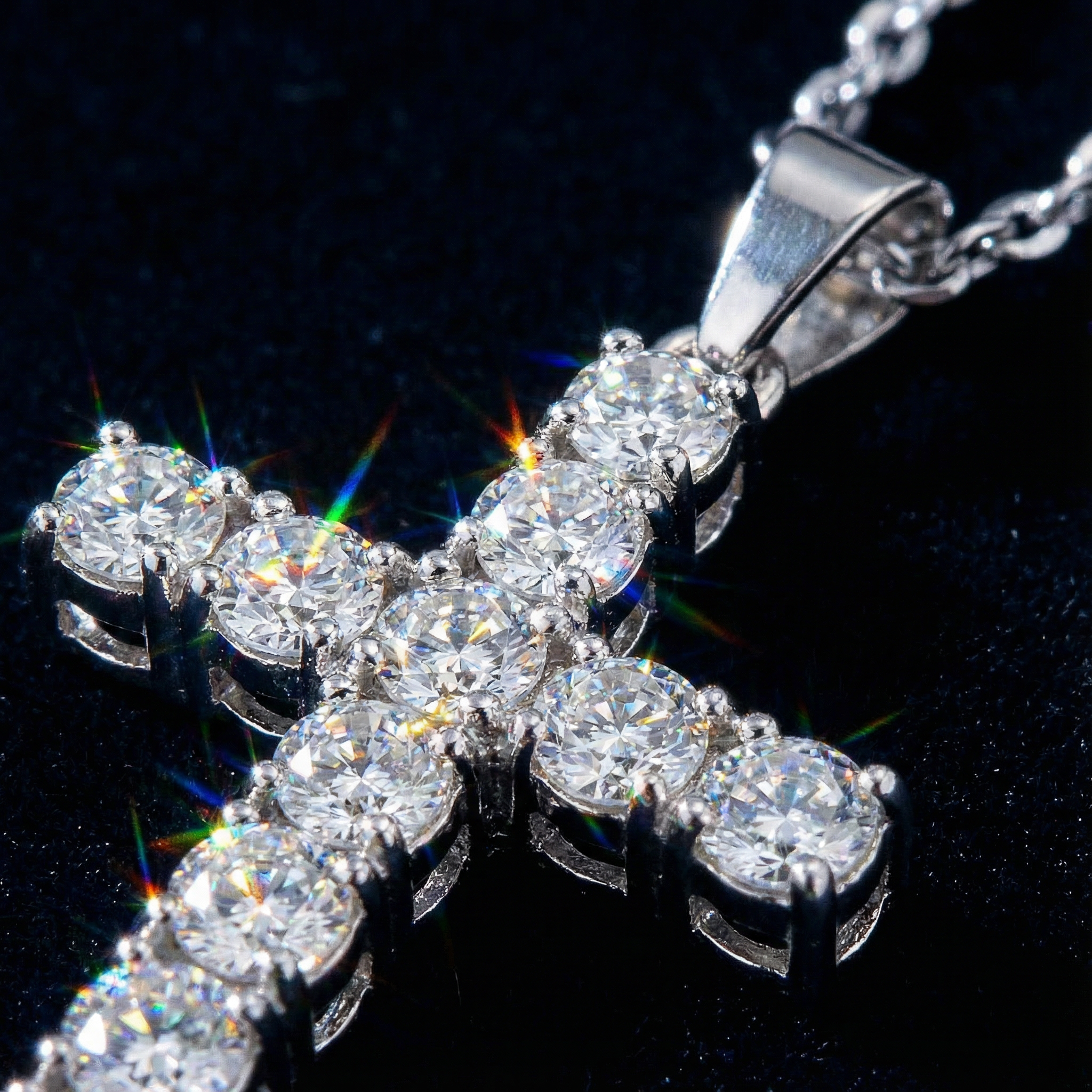 Tennis Cross Necklace