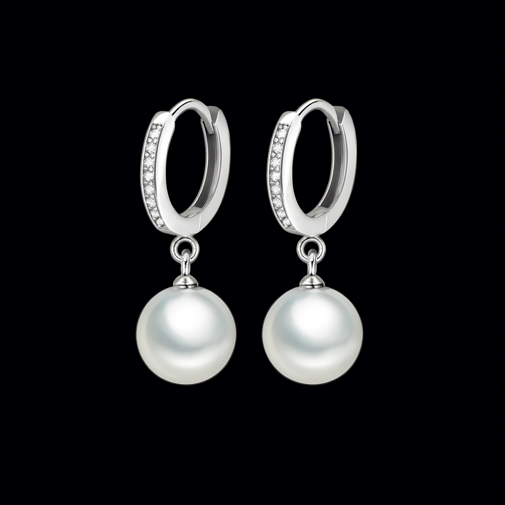 Santorini Ice Pearl Earrings